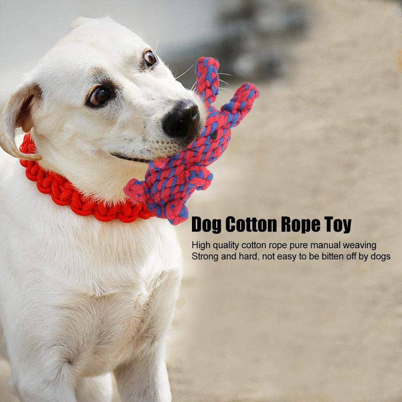 Summer Enjoyment Dog Cotton Rope Toy, Pet Toy, Panda Puppy Biting Chewing for Animal Dogs(Red and Blue Bunny) Red and Blue Bunny - PawsPlanet Australia