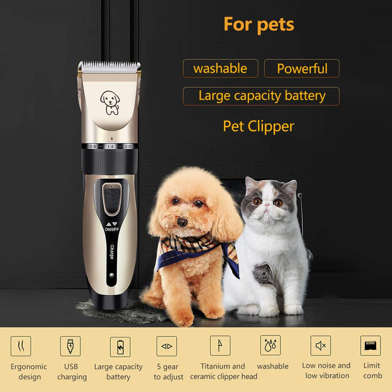 VISLONE USB Rechargeable Shavers Electrical Pet Professional Grooming Machine Tool type 1 - PawsPlanet Australia