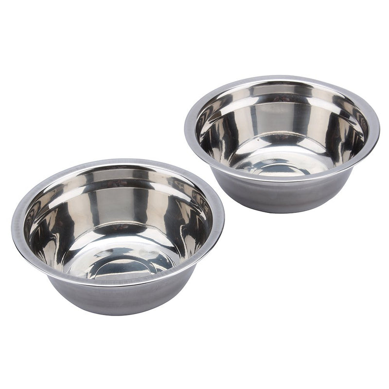 Dog Bowls,Akozon Stainless Steel Double Dog Cat Food Water Bowls Feeder Dishes Shelf Stand - PawsPlanet Australia