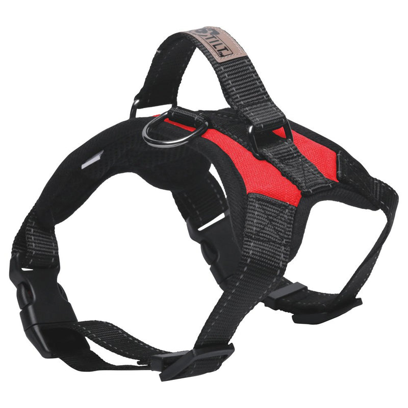 [Australia] - Head Tilt Adjustable Padded Dog Harness Small Red 