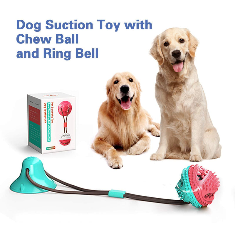 PetsBark Suction Cup Dog Chew Toy for Aggressive Chewers, Dogs Teeth Cleaning Rope Toys RedBlue - PawsPlanet Australia