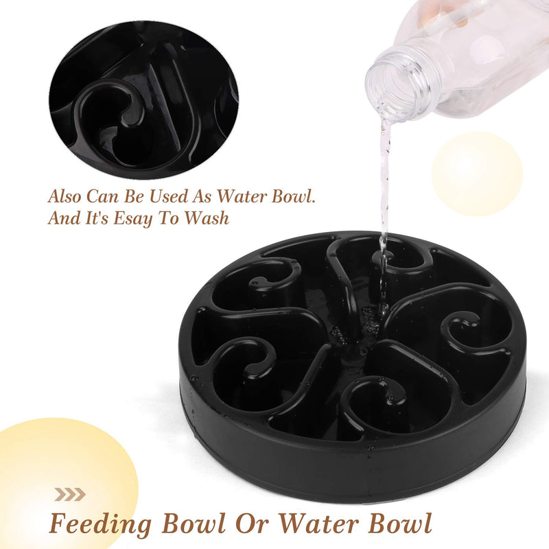 JASGOOD Slow Feeder Dog Bowl New Arriving Feeder for Fun Slow Feeding Interactive Bloat Stop Dog Bowls 1-Black - PawsPlanet Australia