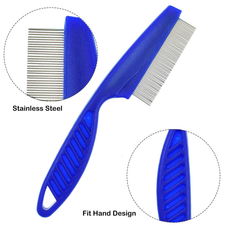 ASYKNM Professional flea comb for cats and dogs - set of 3 - effective control of fleas and lice - also suitable as a dust comb - PawsPlanet Australia