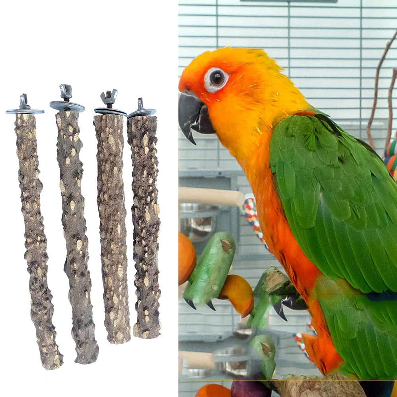 [Australia] - N/Y 3PCS Bird Perch Stand Toys with Parrot Foot Ring, Natural Pepper Wood Parrot Perches Stick Paw Grinding Branches Cage Chewing Stand Pet Bird Cage Hammock Swing Toy for Parrot or Lovebirds 