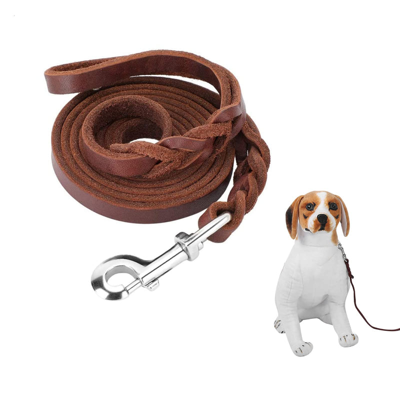 Leather dog leash, 2.1 m/6.9 ft leather leash for dogs, strong and soft dog leather leash, high quality, durable walking leash, training leash for medium sized dogs 1 - PawsPlanet Australia