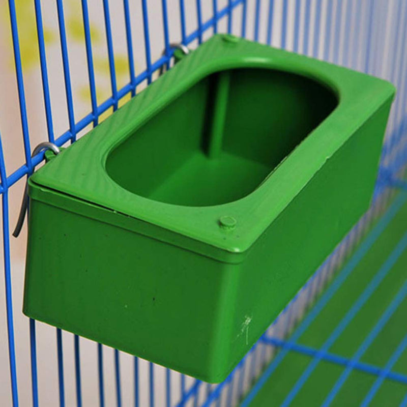 [Australia] - Yardwe 10PCS Bird Parrot Feeding Cups Dish Plastic Hanging Bird Feeder Food Water Bowl for Parrot Pigeon Lovebirds Chicken (Middle) Green, M 