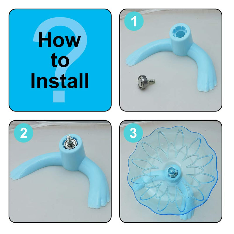 WishLotus Hamster Flying Saucer, Hamster Running Wheel Transparent Plastic Exercise Running Spinner Sports Wheel For Small Pet Like Hamster, Guinea Pig, Gerbils, Chinchillas (Blue) Blue - PawsPlanet Australia