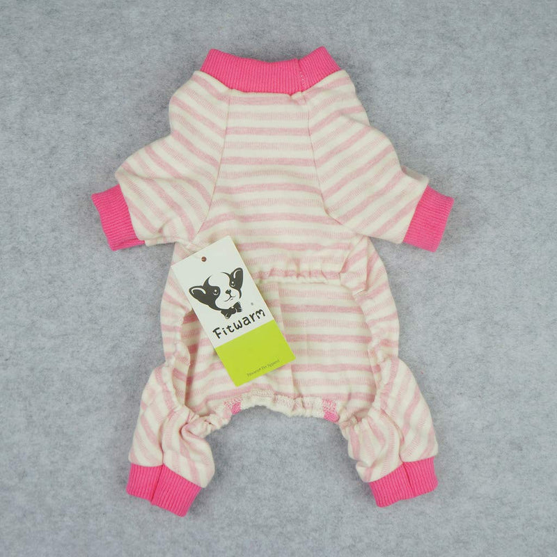 [Australia] - Fitwarm Pet Clothes for Dog Pajamas Cat Shirts Jumpsuits Apparel Cotton Pink XL 