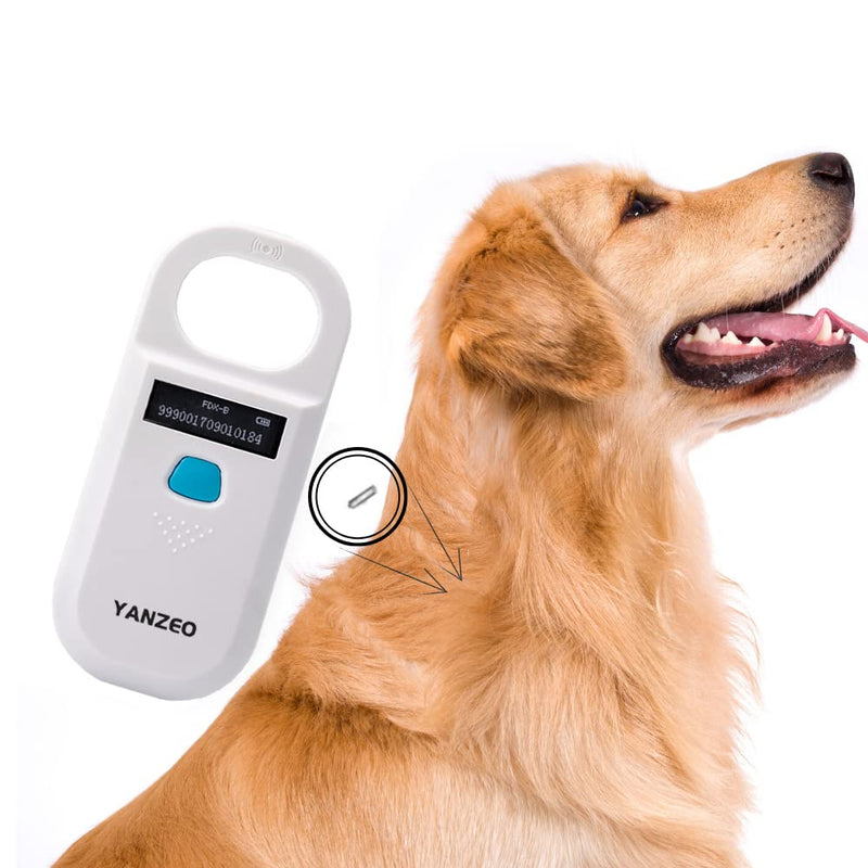 Yanzeo AR180 Pet Microchip Scanner, RFID EMID Animal Handheld Reader,134.2kHz Pet ID Scanner Rechargeable Animal Chip Registration, Pet Tag Scanner FDX-B(ISO 11784/11785) - PawsPlanet Australia