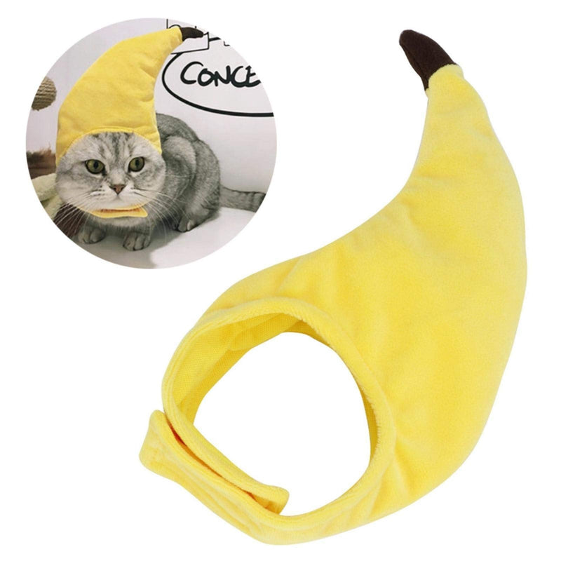 Pet Hat with Hook And Loop Design, Simple to Use Funny Banana Hood Transformation Festive Funny Hood(One size) One size - PawsPlanet Australia