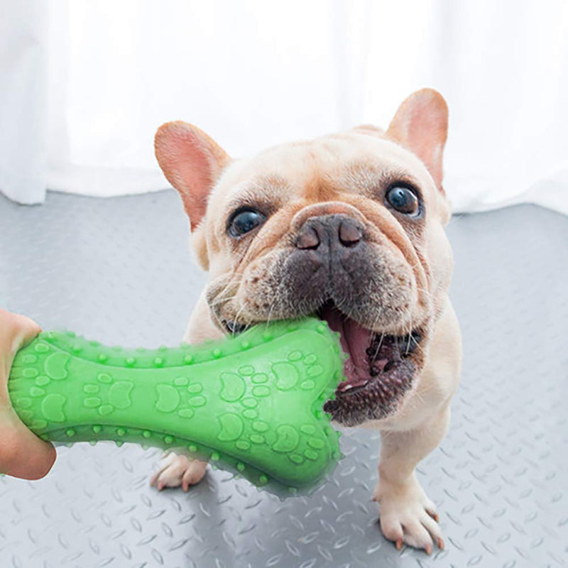 Keyumaoyi Chew Toys for Dogs - Interactive Dog Chew Toy Tooth Brush Ball Dog Toys Saft Dog Toys for Boredom (Green bones) Green bones - PawsPlanet Australia