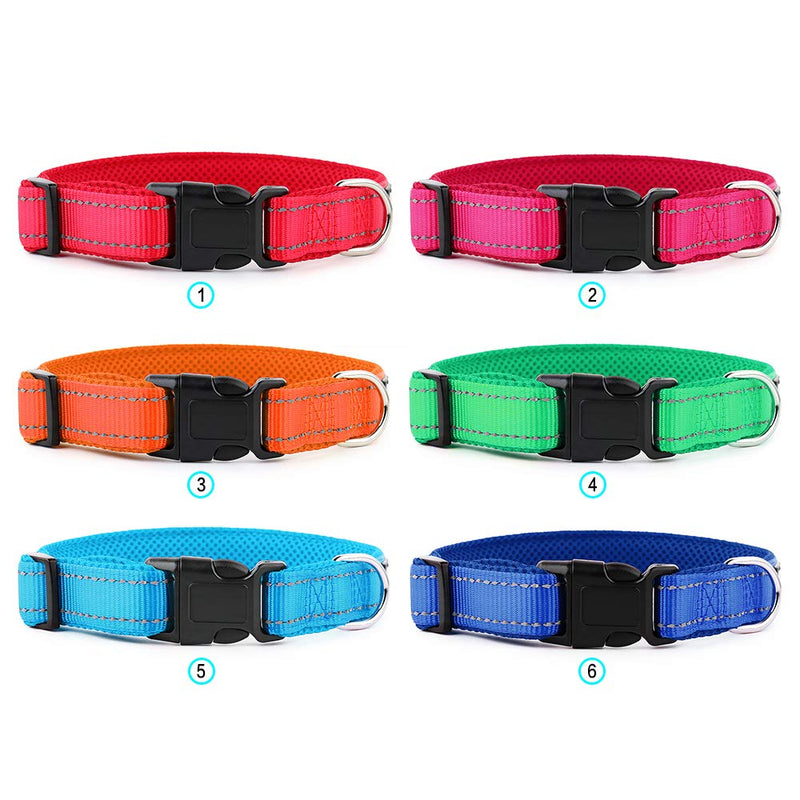 Tilly's & Teddy's Reflective Dog Collar | Made from Reflective Nylon Fibres with a Strong, Solid Buckle (XL (45cm-71cm), Light Blue) XL (45cm-71cm) - PawsPlanet Australia