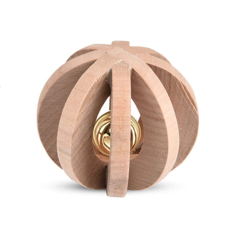 Pet Wooden Chew Ball Hamsters Chew Toys Pet Teeth Chewing Toy Ball with Ringing Bell for Rabbits, Guinea Pigs, Hamsters and Other Small Animals - PawsPlanet Australia