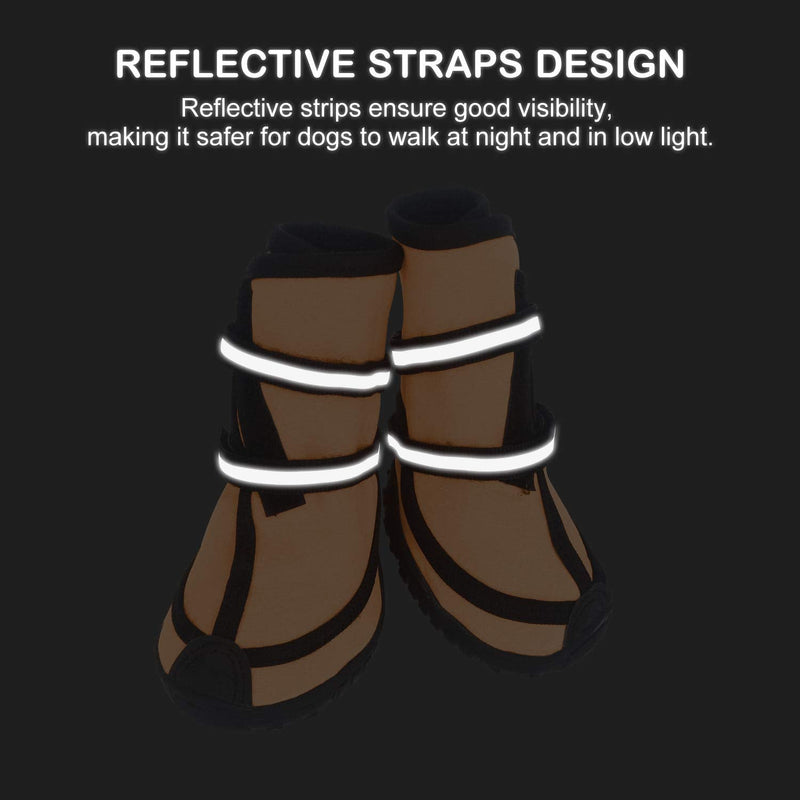 Dog Shoes for Large Dogs Medium Winter Snow Dog Booties with Adjustable Straps Rugged Anti-Slip Sole Paw - Sports Running Hiking Pet Dog Boots Protectors Comfortable Fit XS(Width 1.57in) Blue - PawsPlanet Australia