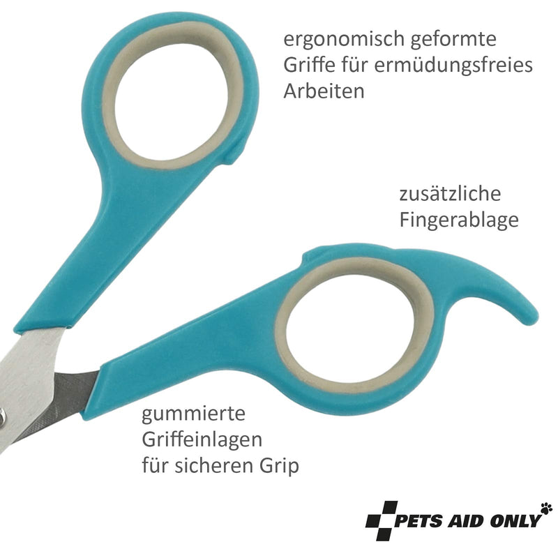 Acme United Europe GmbH Pets Aid Only PAO-10004 Rounded Tip Grooming Scissors Set - Total Length 14.8 cm or 17.5 cm, Blade Length 5.1 cm or 7.7 cm - PawsPlanet Australia