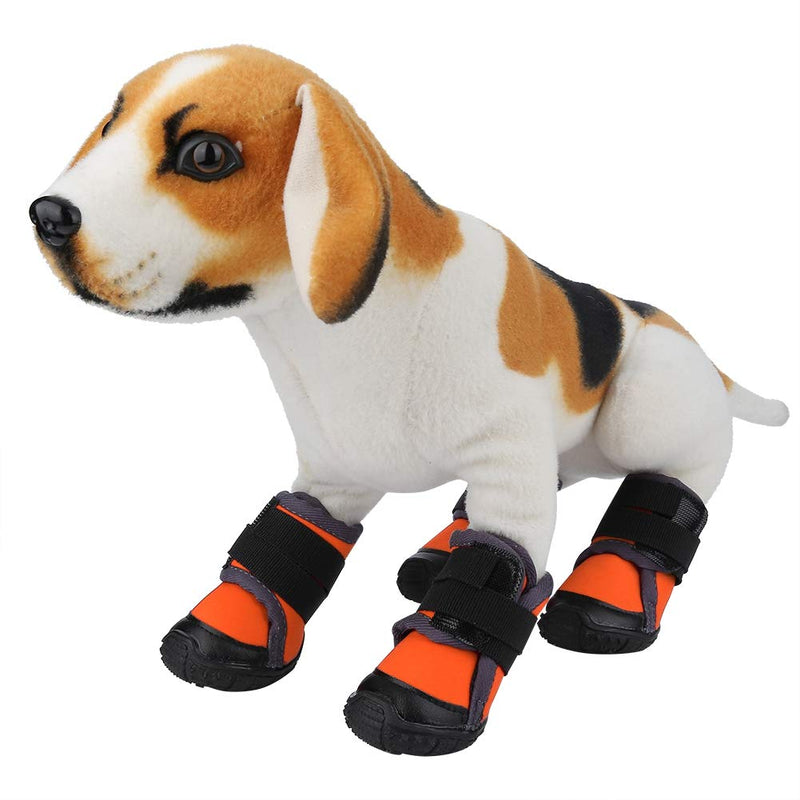 HEEPDD Dog Shoes, 4Pcs Pet Puppy Shoes Large Dog Non Slip Pet Booties Dog Snow Boots Rain Boots(55#-orange) 55# orange - PawsPlanet Australia