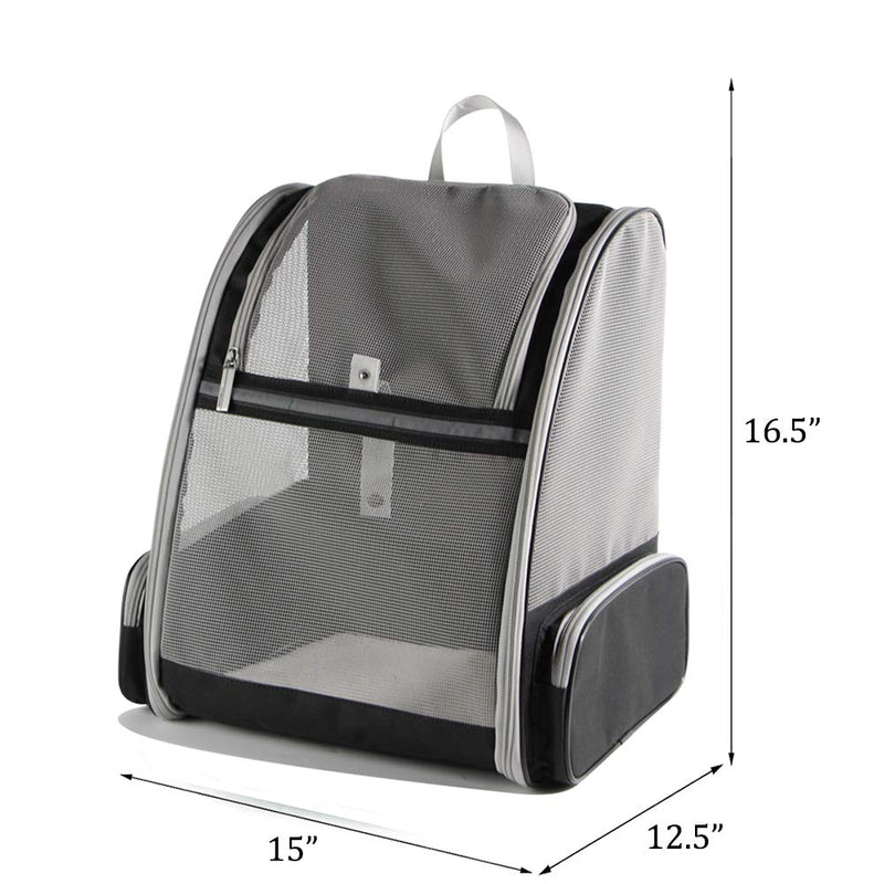 Cat Backpack Carrier, Full Ventilation Pet Carrier Backpack for Cats and Small Puppy, Airline Approved Cat Carrying Backpack for Travel and Hiking Black Ventilation Design - PawsPlanet Australia