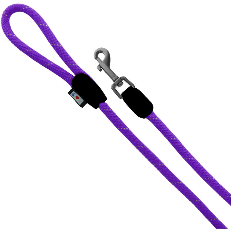 [Australia] - Pawtitas Training Dog Leash 6ft Extremely Durable Rope Leash for Dogs Premium Quality Heavy Duty Rope Lead Strong and Comfortable Medium/Large Purple 