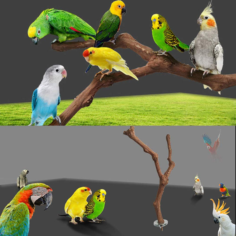 [Australia] - kathson Parrot Perches, Birds Stand Pole Natural Wild Grape Stick Grinding Paw Climbing Standing Cage Accessories Toy Branches for Parakeet, Budgies, Lovebirds 