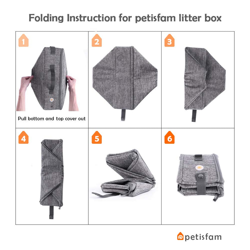 [Australia] - petisfam Travel Litter Box for Cats with 1 Collapsible Bowl and 1 Scoop 