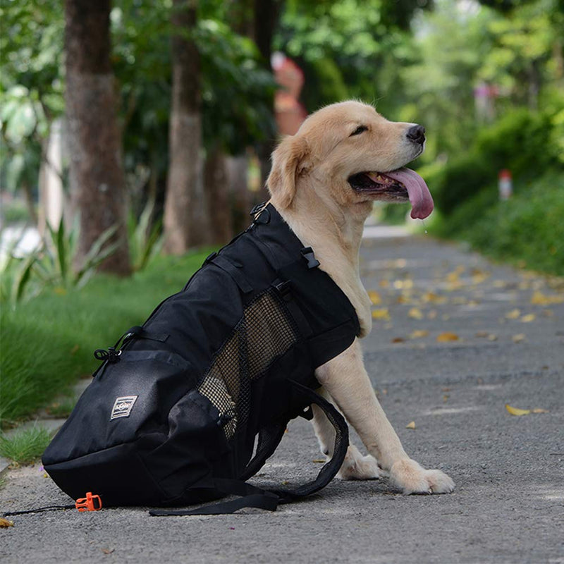 Woolala Light Weight Pet Carrier Backpack for Small and Medium Dogs, Veterinarian Approved Safe Bag for Travel - Easy Take Space Saving - Black S - PawsPlanet Australia