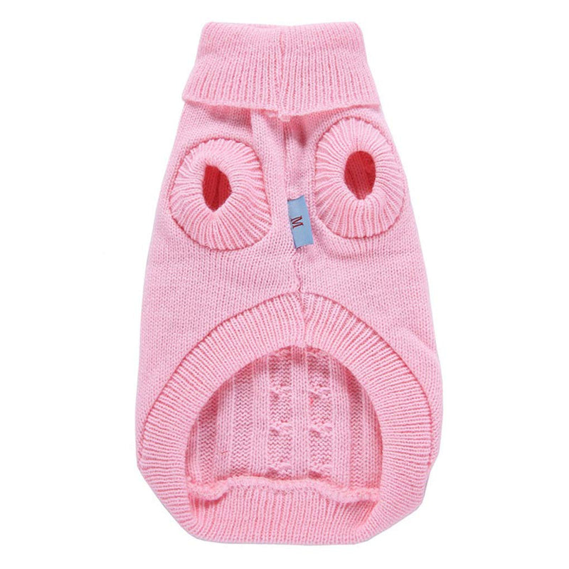 [Australia] - CHBORCHICEN Small Dog Sweaters Knitted Pet Cat Sweater Warm Dog Sweatshirt Dog Winter Clothes Kitten Puppy Sweater X-Small Pink 