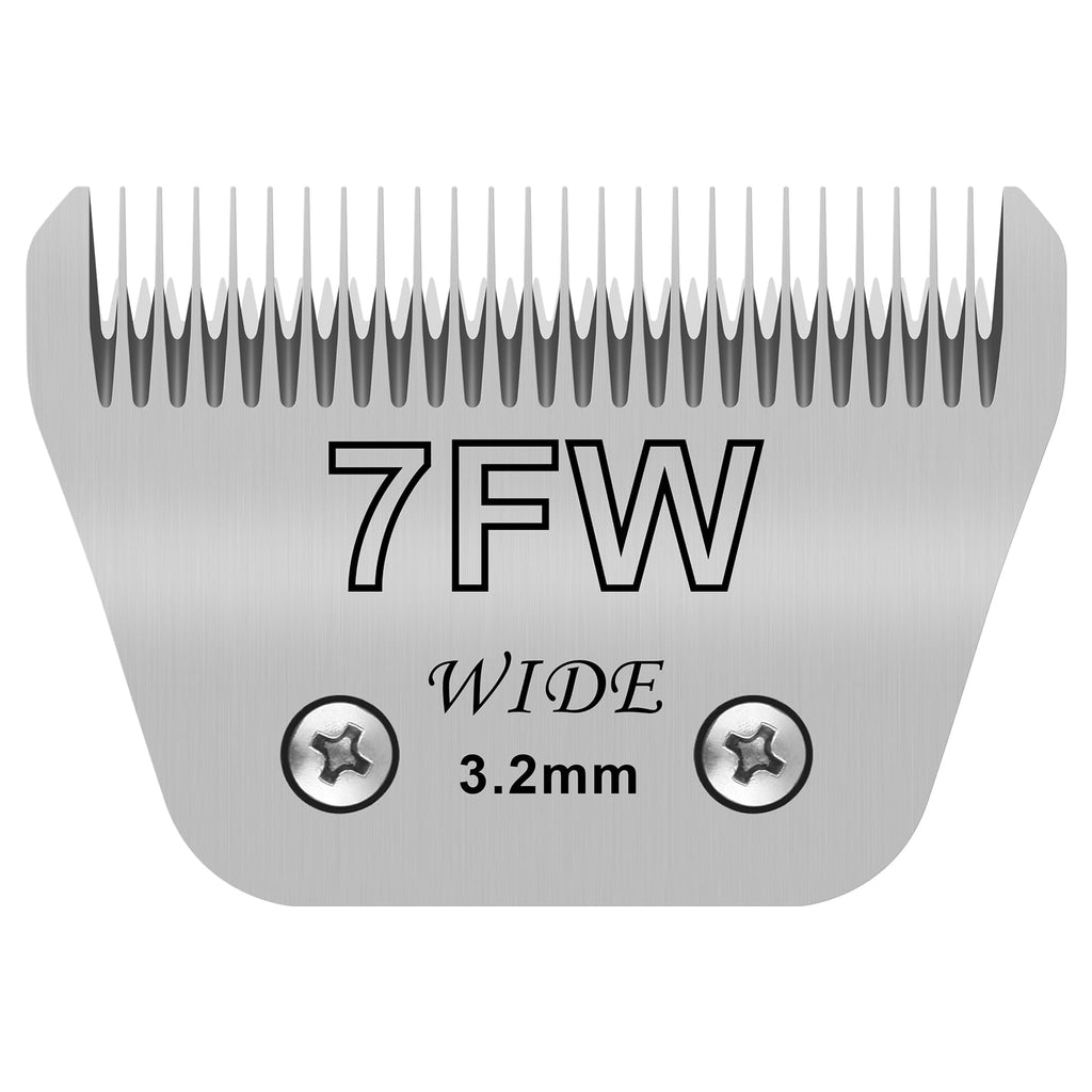 7FW Wide, removable blades for pet grooming, compatible with Andis, Oster A5, Wahl KM10/Moser 45/Masterclip A5 clippers, cutting length 1/8 inch (3.2 mm) 7FW-3.2 mm - PawsPlanet Australia