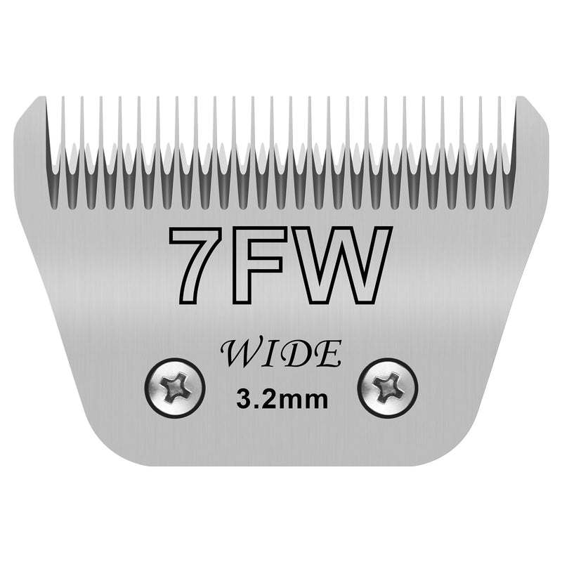 7FW Wide, removable blades for pet grooming, compatible with Andis, Oster A5, Wahl KM10/Moser 45/Masterclip A5 clippers, cutting length 1/8 inch (3.2 mm) 7FW-3.2 mm - PawsPlanet Australia