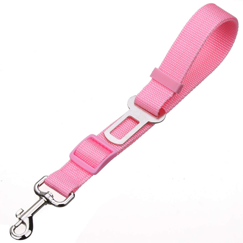 Elisel 2 Packs Adjustable Length Pet Dog Cat car seat Belt Pet seat Belt Pet Accessories for Dogs Cats and Pets Black Pink - PawsPlanet Australia