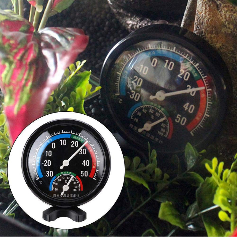 Pssopp Reptile Thermometer Hygrometer 2 in 1 Reptile Terrarium Temperature Hygrometer Dial Gauges Reptile Thermometer for Lizard Tortoise Spider - PawsPlanet Australia