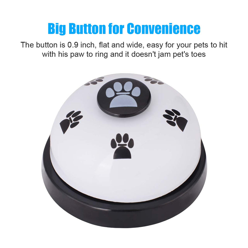 [Australia] - ZUZUAN Pet Training Bells, Set of 3 Dog Bells for Potty Training and Communication Device, Dog Call Bell with Big Button for Puppy Pets Cats Dogs, 2.8 Inch Diameter, White, Pink, Green 