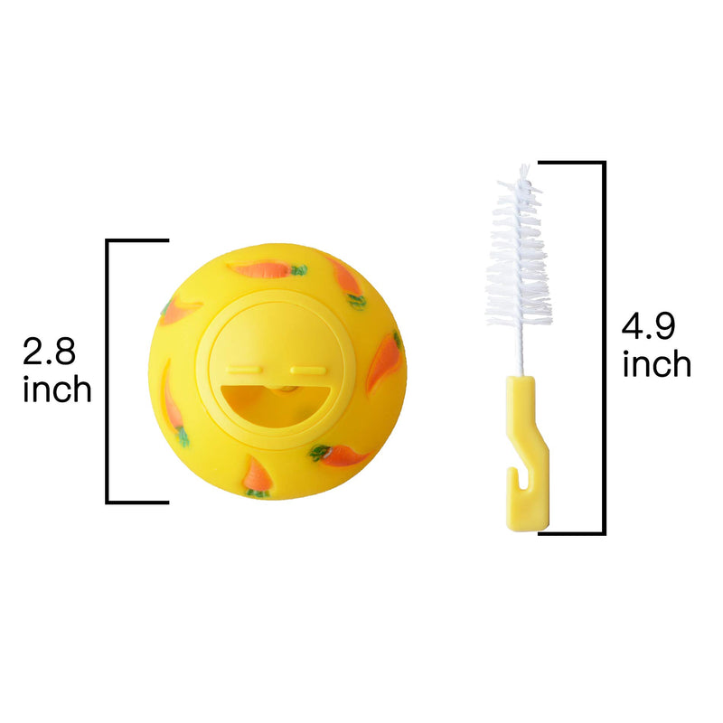 Treat Ball 2 in 1 .Include Brush.Give Your Pet More Fun and Health. Snack Ball for Small Animals.Rabbit Treat Ball.Rabbit Food Ball.Pet Rat Accessories.Pet Rat Toys.Forage Toys.Bunny Toys,Rabbit toys. - PawsPlanet Australia