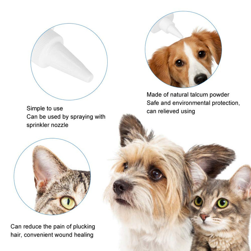 Pet Plucking Powder, Safe Pet Ear Canal Cleaner Natural Talcum Powder Cleaning Plucking Professional Household Ear Cleaner for Dogs Cats - PawsPlanet Australia