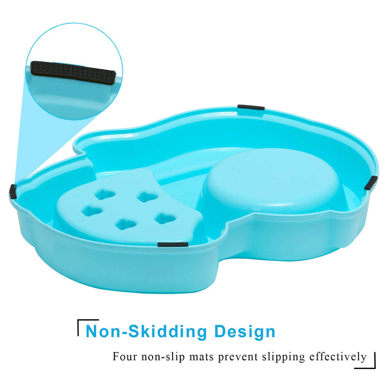 [Australia] - UPSKY Slow Feeder Dog Bowl Fun Feeder No Chocking Slow Feeder Bloat Stop Dog Cat Food Water Bowl Blue 