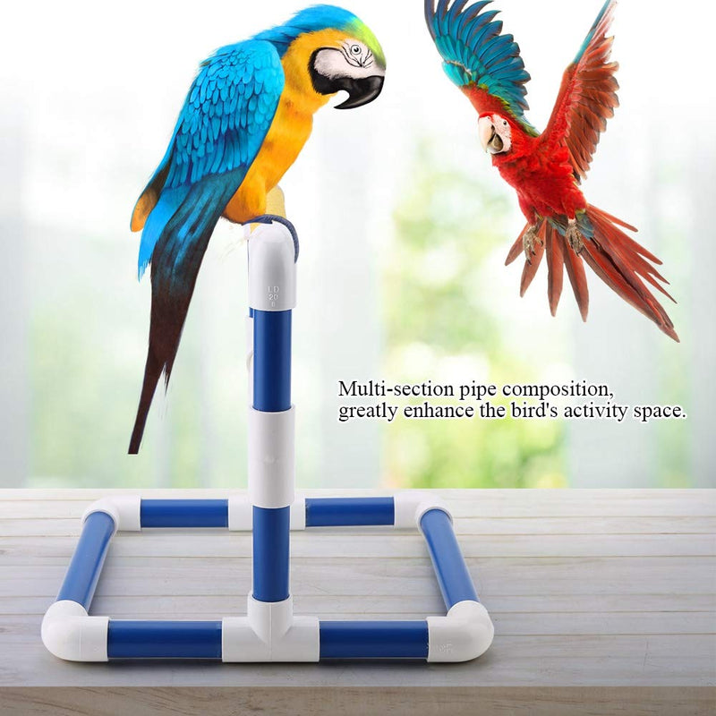 [Australia] - Hffheer Parrot Training Stand Bird Stand Table PVC Bird Standing Platform Bird Shower Bath Stand Rack Bird Training Grinding Toy Scurb 