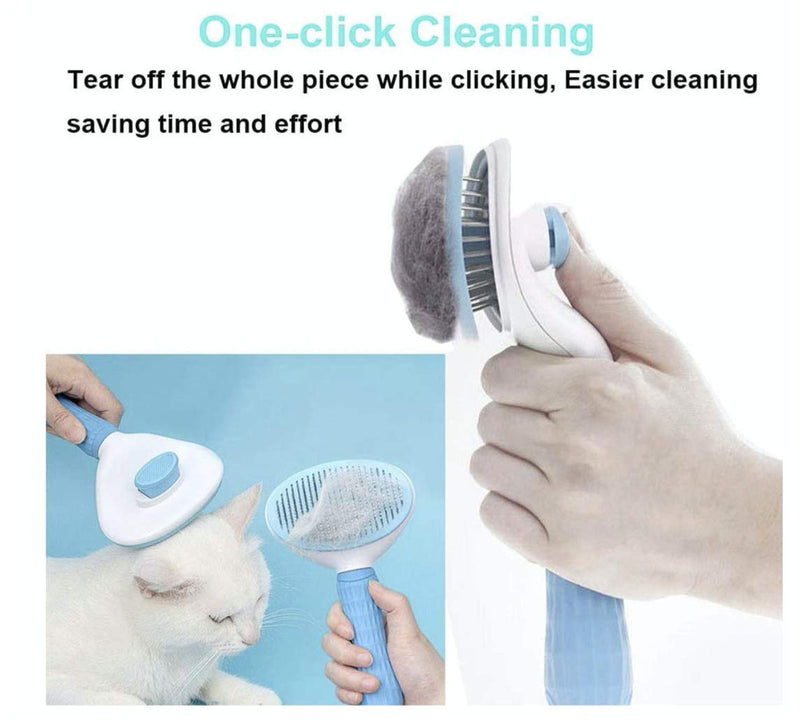 Sweet taro Pet grooming brush - effectively reduce shedding - best gift under $10 for your dog and cat - gently removes loose undercoat and tangled hair - massage tips for long and short hair - PawsPlanet Australia