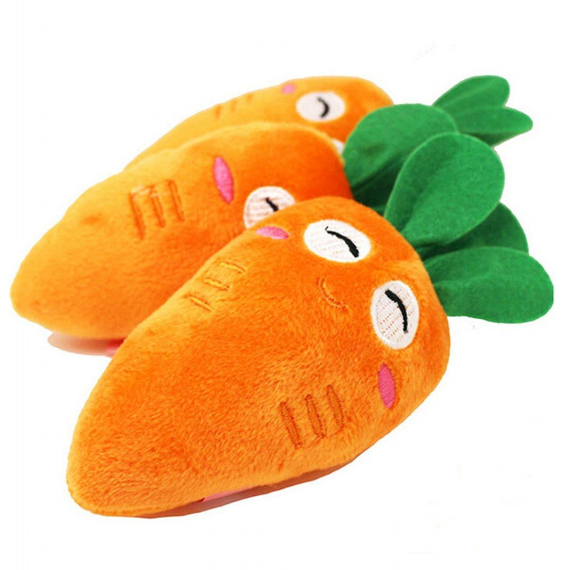 Kungfu Mall Dog Puppy Cat Vegetable Carrot Sound Voice Plush Toy - PawsPlanet Australia