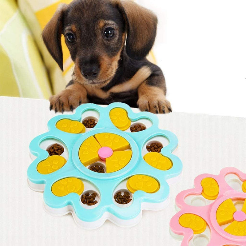 Linseray? Dog Food Toy, Dog Puzzle Feeder Toy Interactive Toy Non-slip Puppy Treat Dispenser Dog Puzzle Toy Pet Bowl Feeder Toys Dog Paw Educational Slow Feeder Toys, Blue - PawsPlanet Australia