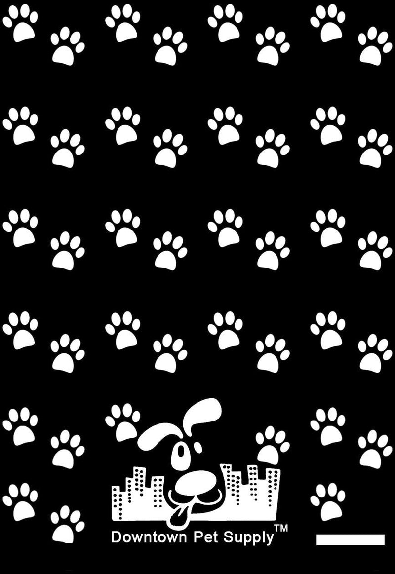 Downtown Pet Supply - Large Dog Poop Bags with Dog Leash Clip and Poop Bag Dispenser - Cat Litter & Dog Poop Scoop Bags - Unscented, Leak-Proof Bags 180 Bags Black with Paw Prints - PawsPlanet Australia
