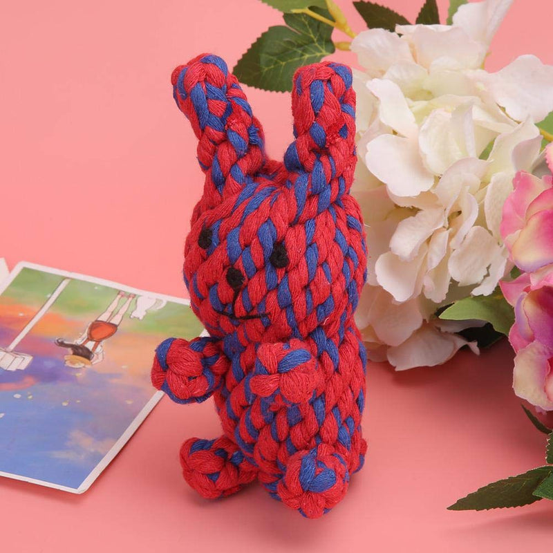 Summer Enjoyment Dog Cotton Rope Toy, Pet Toy, Panda Puppy Biting Chewing for Animal Dogs(Red and Blue Bunny) Red and Blue Bunny - PawsPlanet Australia