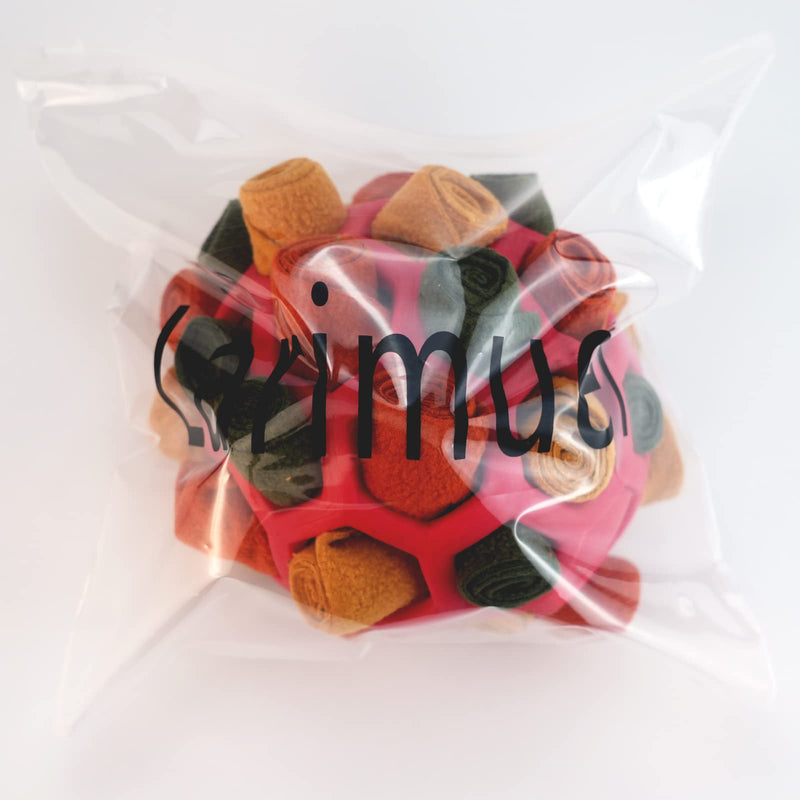 Larimuer Snuffle Ball for Dogs, Sniffing Carpet Snuffle Toy Interactive Dog Toy Portable Pet Snuffle Ball Toy for Small Medium Dogs Pet (Red and Black) Red and Black - PawsPlanet Australia