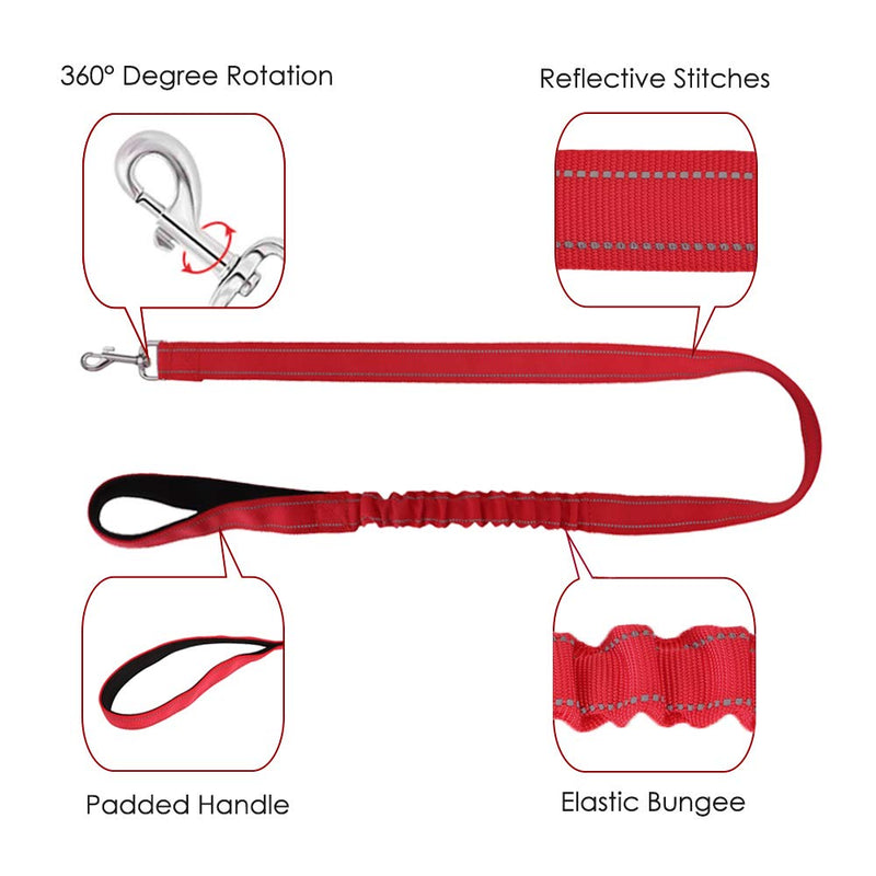 [Australia] - Slowton No Pull Small Dog Harness and Leash, Front Lead Walk Vest Harness Soft Padded Reflective Adjustable Puppy Harness Anti-Twist 4FT Pet Lead Quick Fit for Small Dog Cat Animal XX-Small Red 