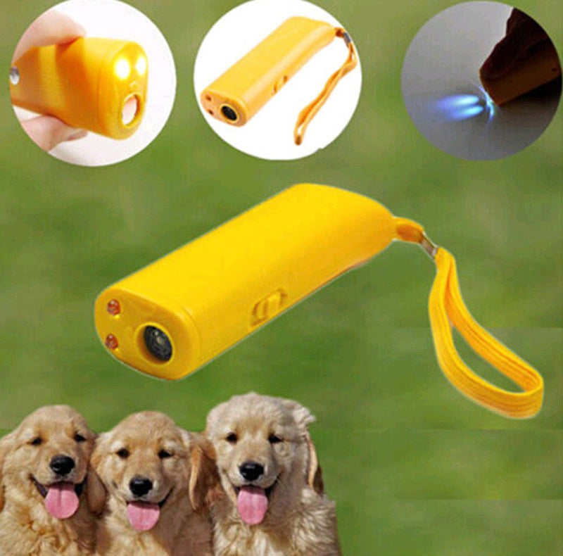 [Australia] - Pet Training Device with LED 3 in 1 Anti Barking Stop-Barking Ultrasonic Dog Repeller 