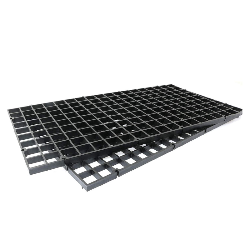 RLECS 2pcs 30cm x 15cm Plastic Grid Divider Tray Egg Crate Louvre Aquarium Fish Tank Bottom Isolation, Black - PawsPlanet Australia