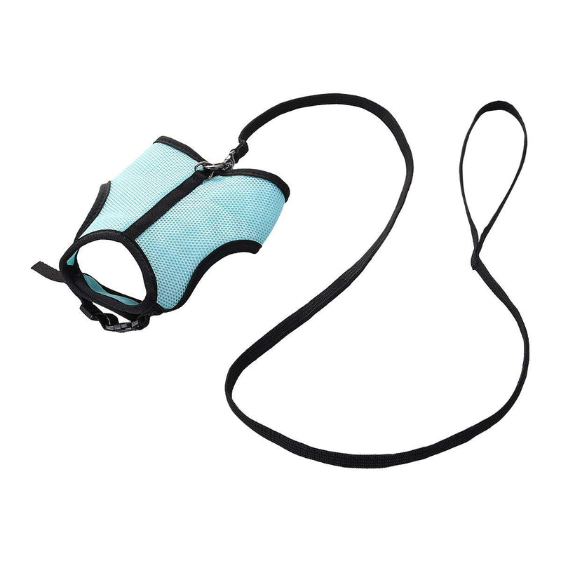 POPETPOP Adjustable Pet Bunny Rabbit Harness and Leash for Walking - Soft Small Pet Outdoor Walking Running Harness with Lead - Small Animal Accessories - Size L (Sky Blue) - PawsPlanet Australia