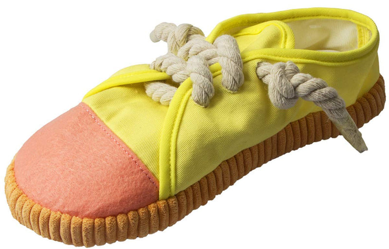 Amor Aeol Dog Chew Toy, Durable Dog Shoe Toy Dog Interactive Toys Dog Squeaky Toy Shoes Toy for Puppy, Machine Washable (Yellow) Yellow - PawsPlanet Australia