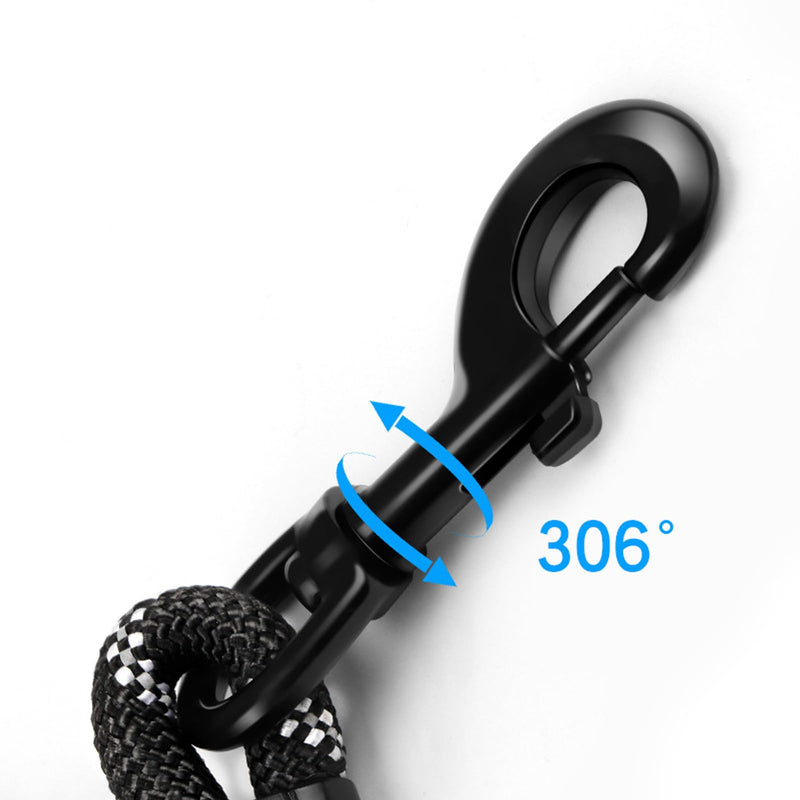 4.5 m nylon dog leash, dog training leash, waterproof dog leash, robust nylon dog leash for small, medium and large dogs (black) - PawsPlanet Australia