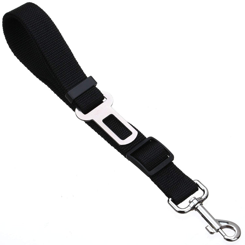 Elisel 2 Packs Adjustable Length Pet Dog Cat car seat Belt Pet seat Belt Pet Accessories for Dogs Cats and Pets Black Pink - PawsPlanet Australia