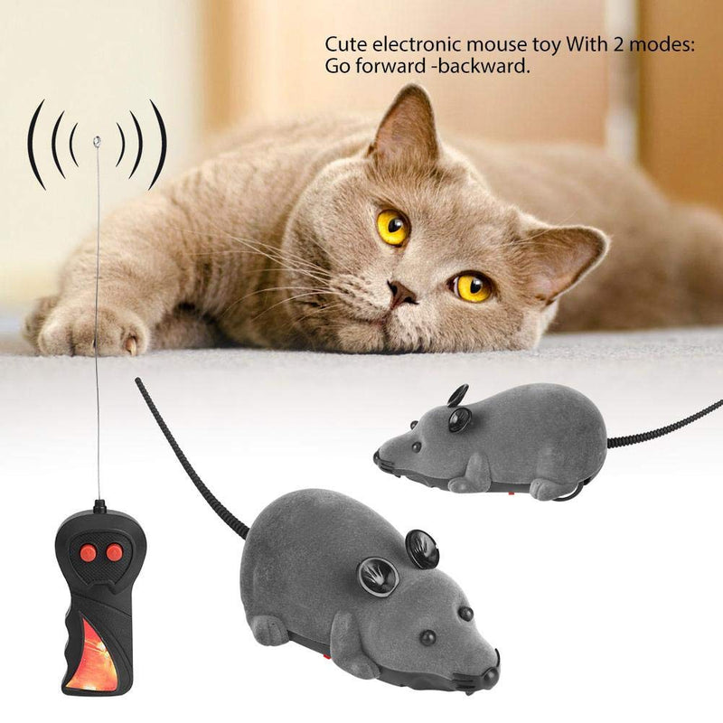 Remote Control Mouse Wireless Mouse Mice Toy for Cat Dog Funny Rat Novelty Gift Pet Toy (Brown) Brown - PawsPlanet Australia