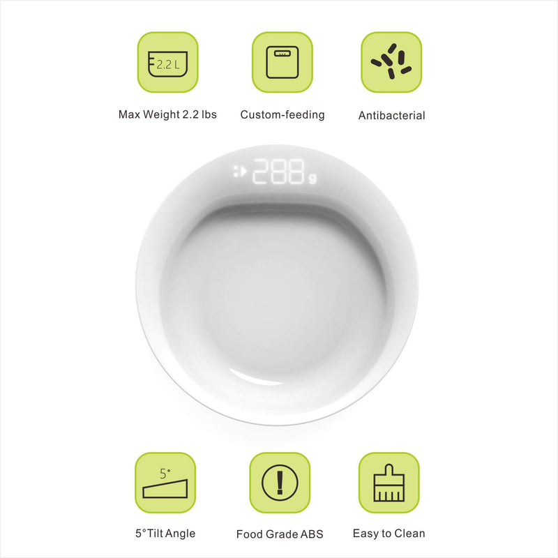 [Australia] - Petmii Smart Digital Feeding Pet Bowl, Food Measuring Washable for Dog Cat Food Bowl feeding bowl with digital scale 